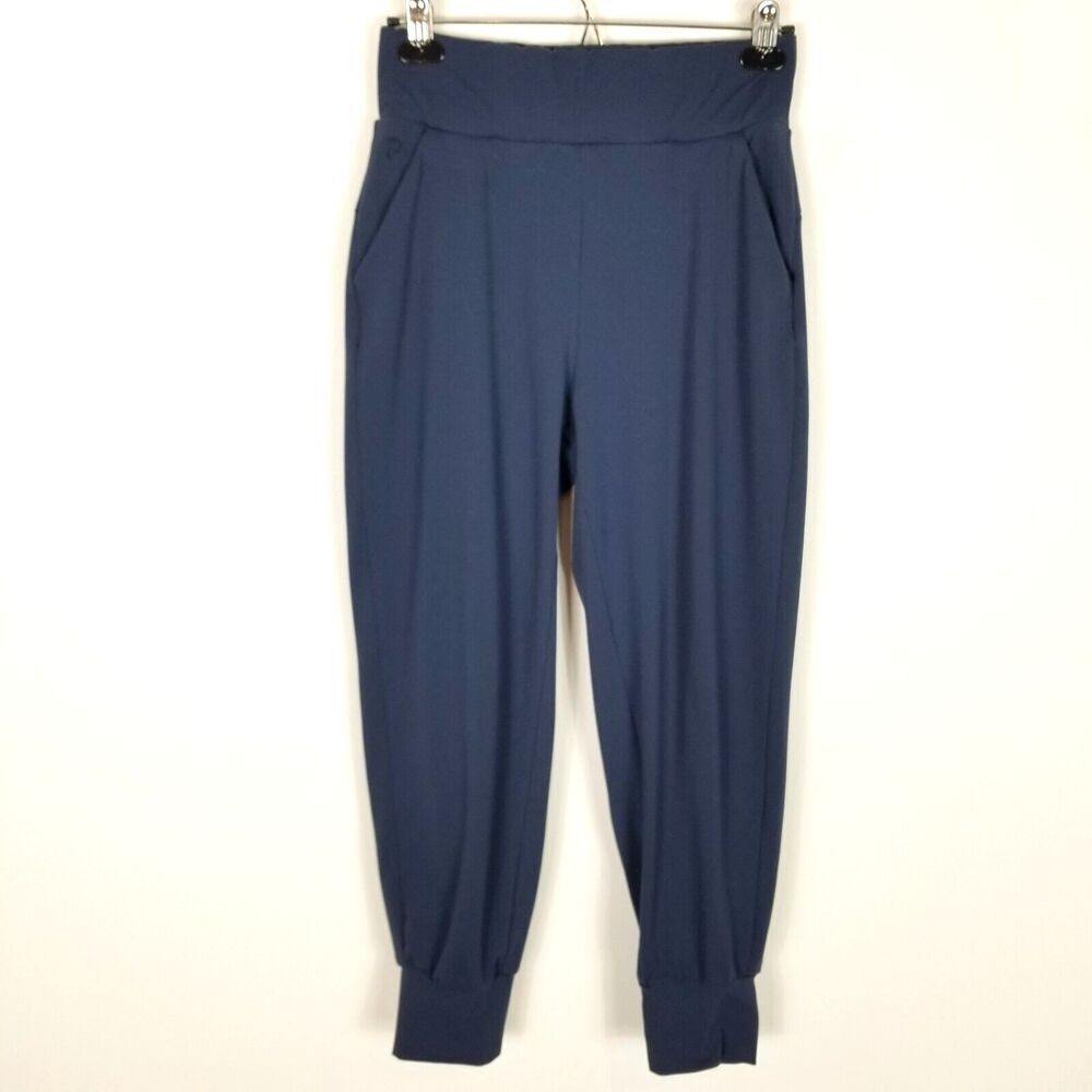 Public Rec Women All Day‎ Stretch Joggers Cropped Pants Sz 28 Blue Pull On
